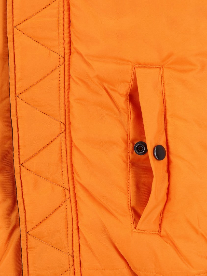 Alpha Industries Brown Nylon Reversible Ma-1 Bomber Jacket