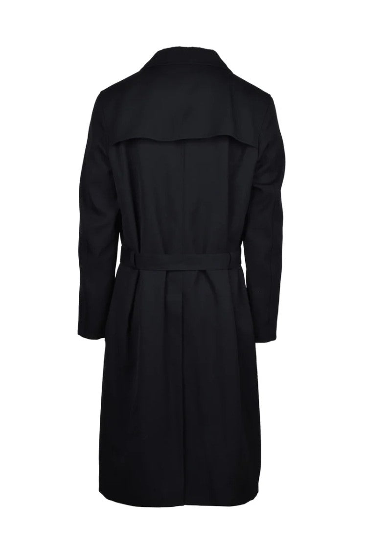 Jil Sander Men's Black Wool Trench Coat