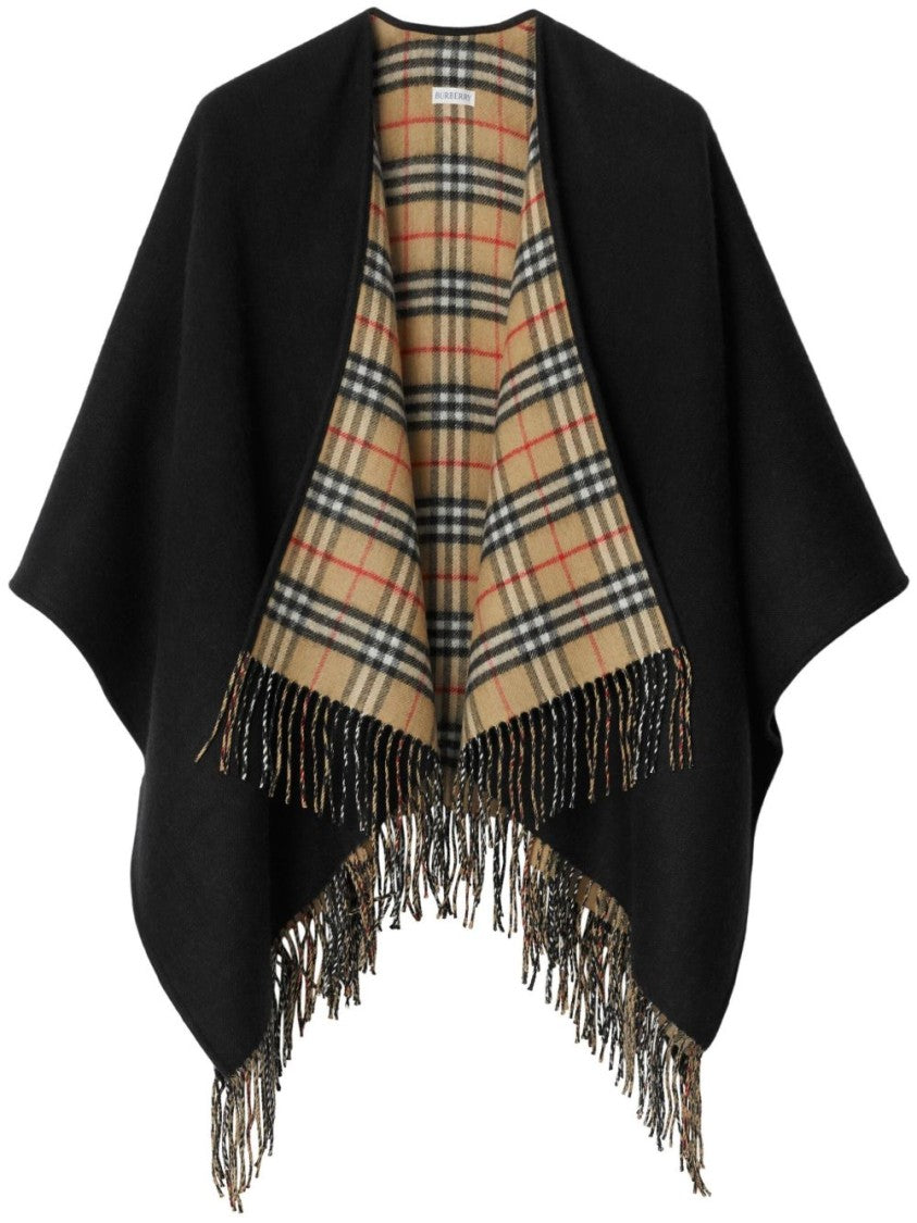 Burberry Mantle With Wool Fringes