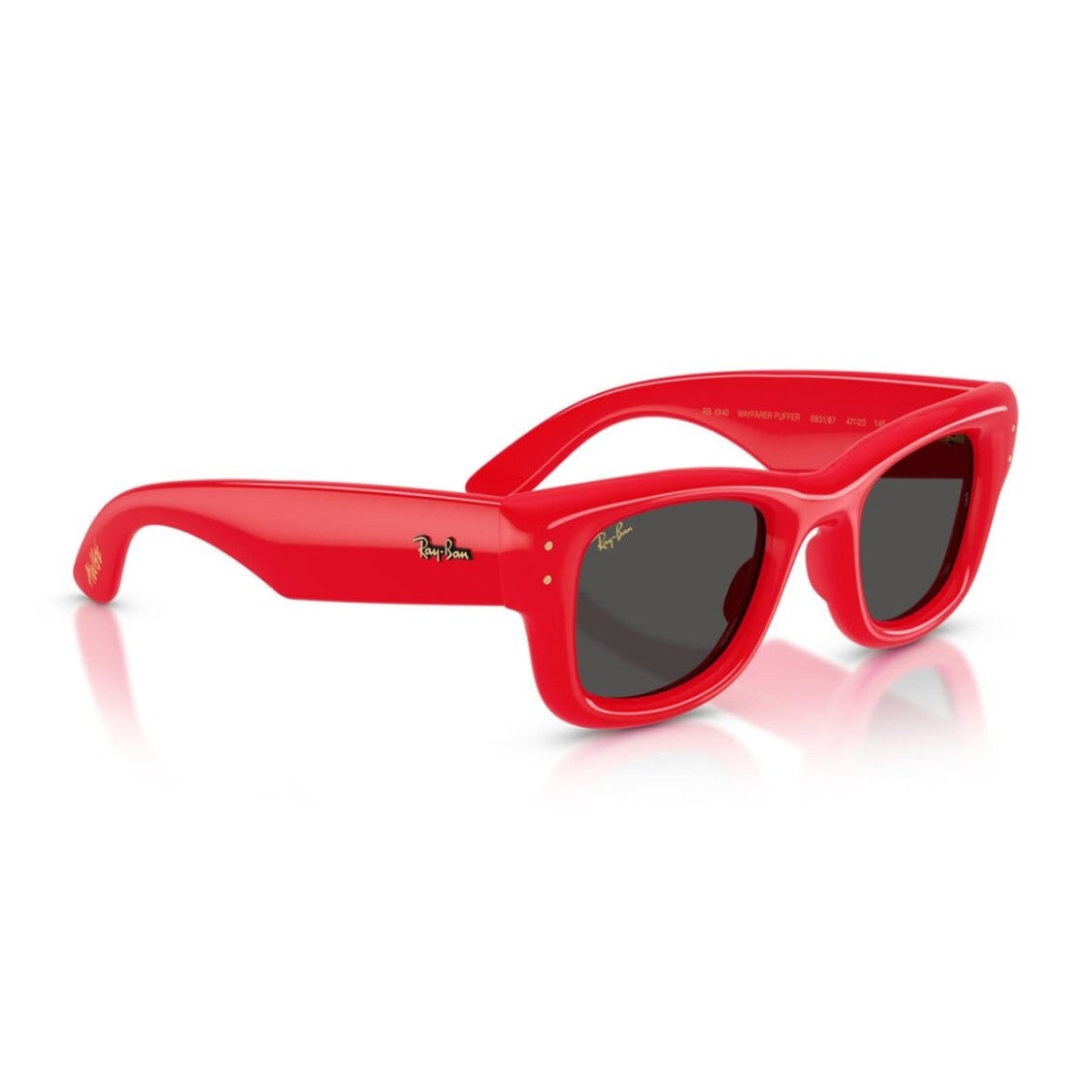 Ray Ban Red Rb4940 Wayfarer Puffer Nylon Square Sunglasses