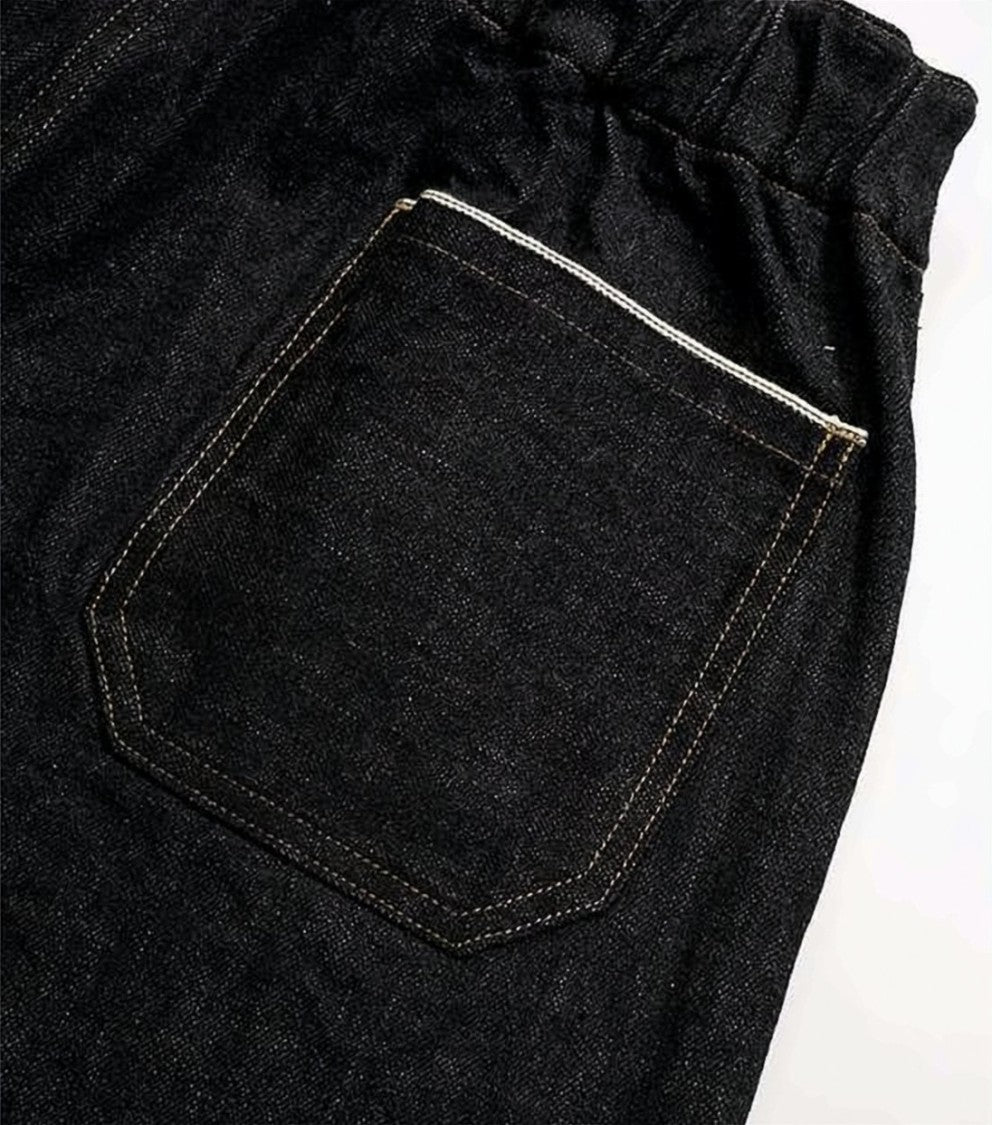 Nigel Cabourn Relaxed Fit Black Denim Shorts With Five-Pocket Design