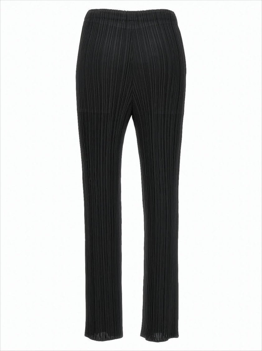 Pleats Please Slim Straight-Leg Pleated Jogger Pants