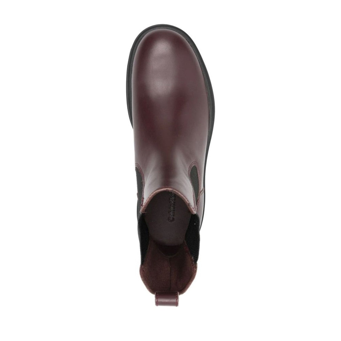 Calvin Klein Jeans Brown Chunky Sole Leather Chelsea Boots