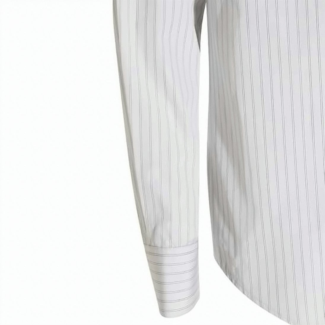 Celine Long-Sleeve Button-Down Shirt With Vertical Pinstripe And Embroidered Logo