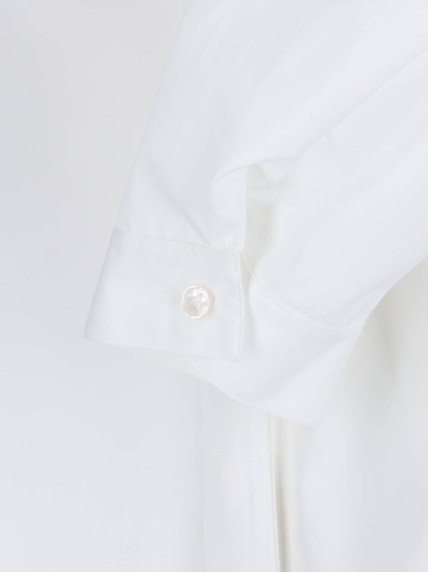 Alaïa White Cotton Shirt With Maxi Hood