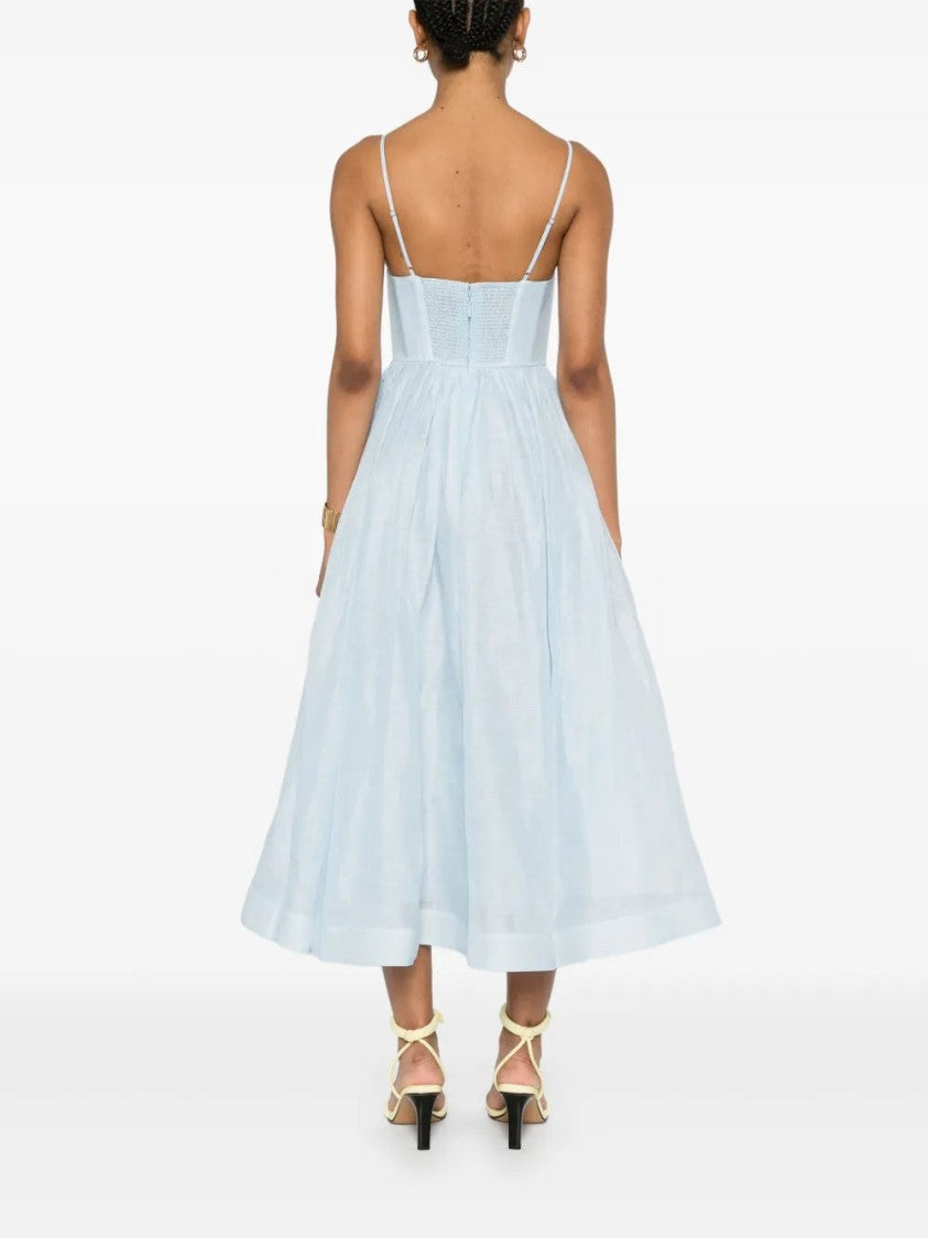 Zimmermann Illuminate V-Neck Midi Dress