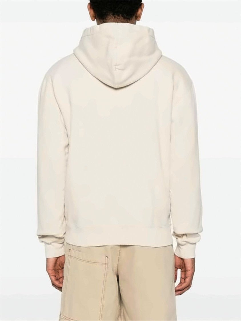 Jacquemus Light Beige Hooded Sweatshirt With Minimalist Design