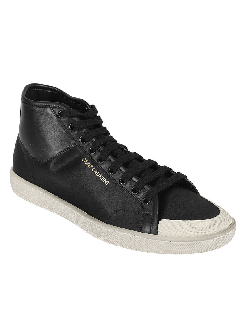 Saint Laurent Silk Black Sneakers With Minimalist Aesthetic
