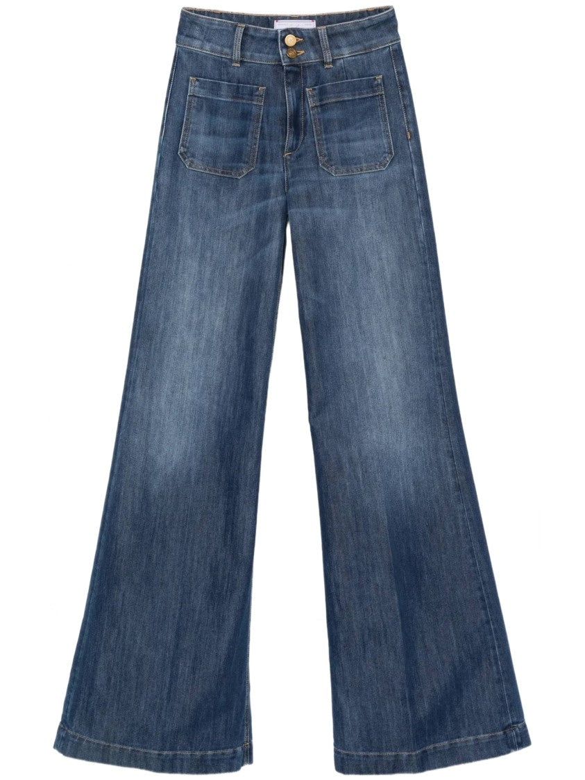 Seafarer Jane High-Waist Double-Button Wide-Leg Jeans