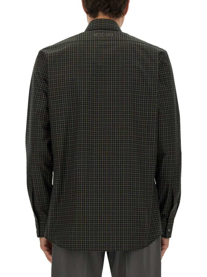 Moschino Classic Check Shirt With Goose Embroidery