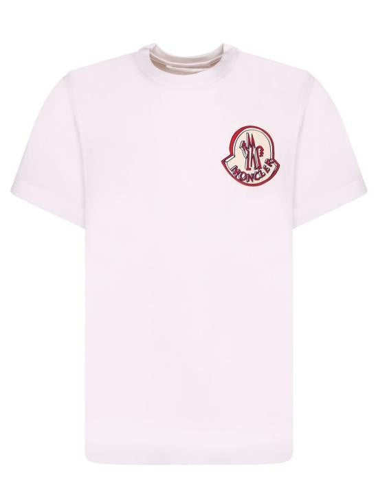 Moncler Cotton T-Shirt With Distinctive Logo Patch