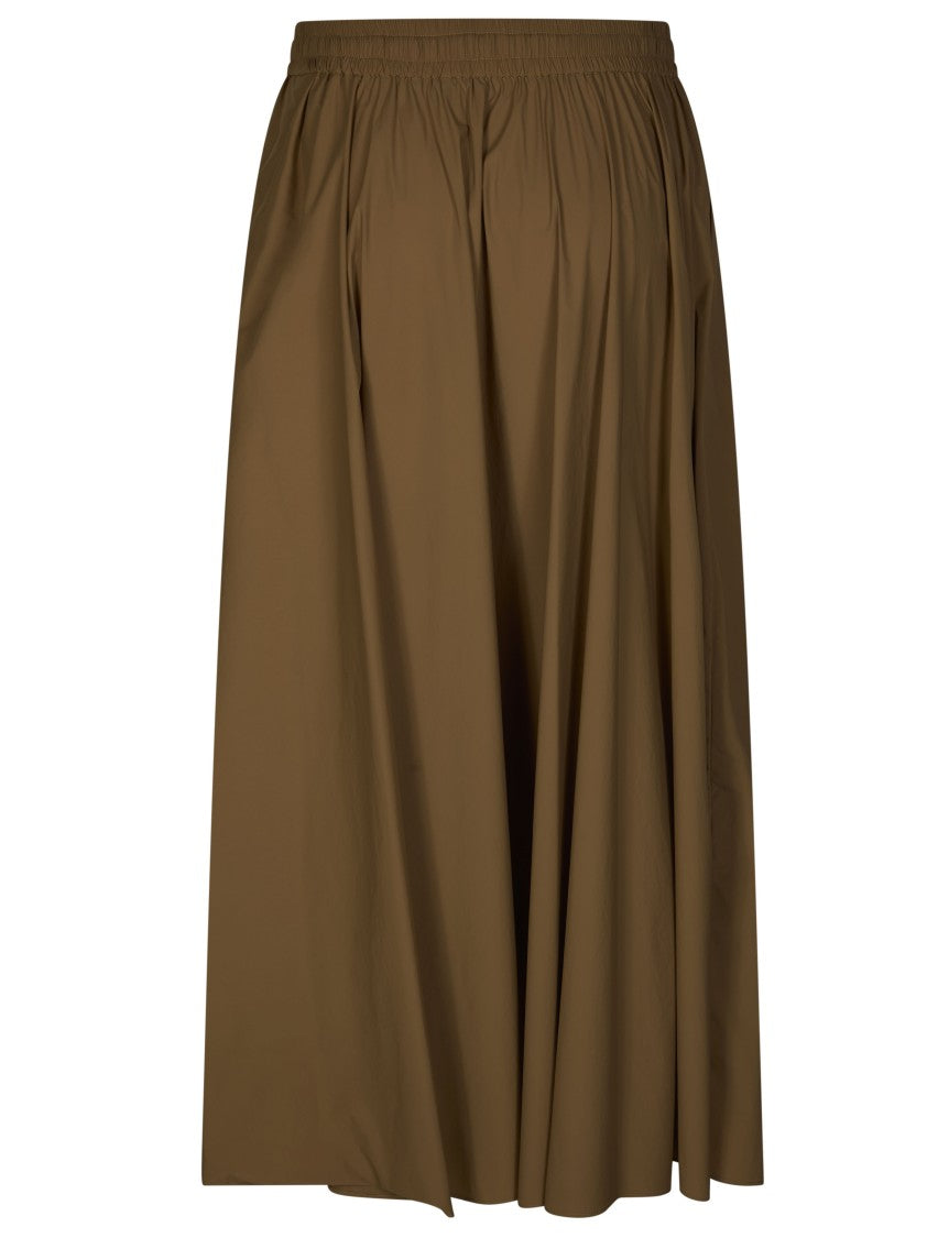 Herno Relaxed Flared Drawstring Midi Skirt