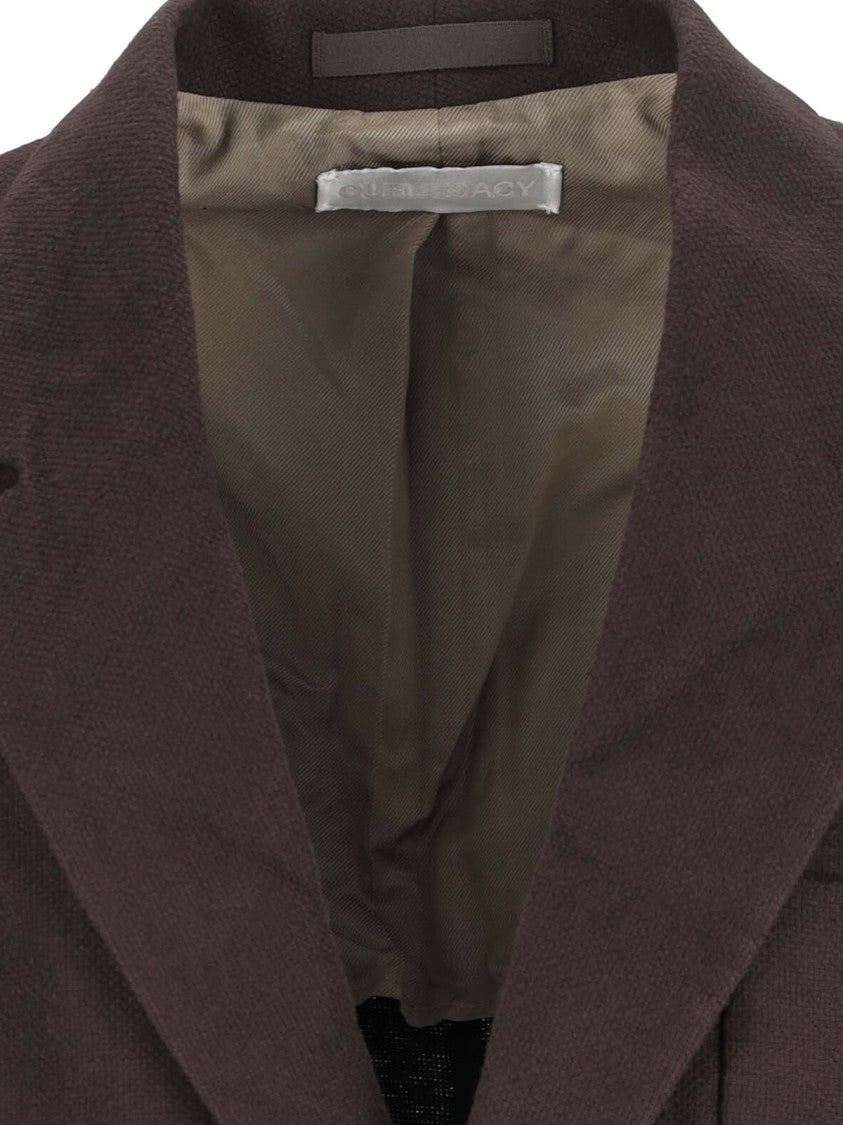 Our Legacy Linen Single Breasted Blazer, Brown, Notch Lapel