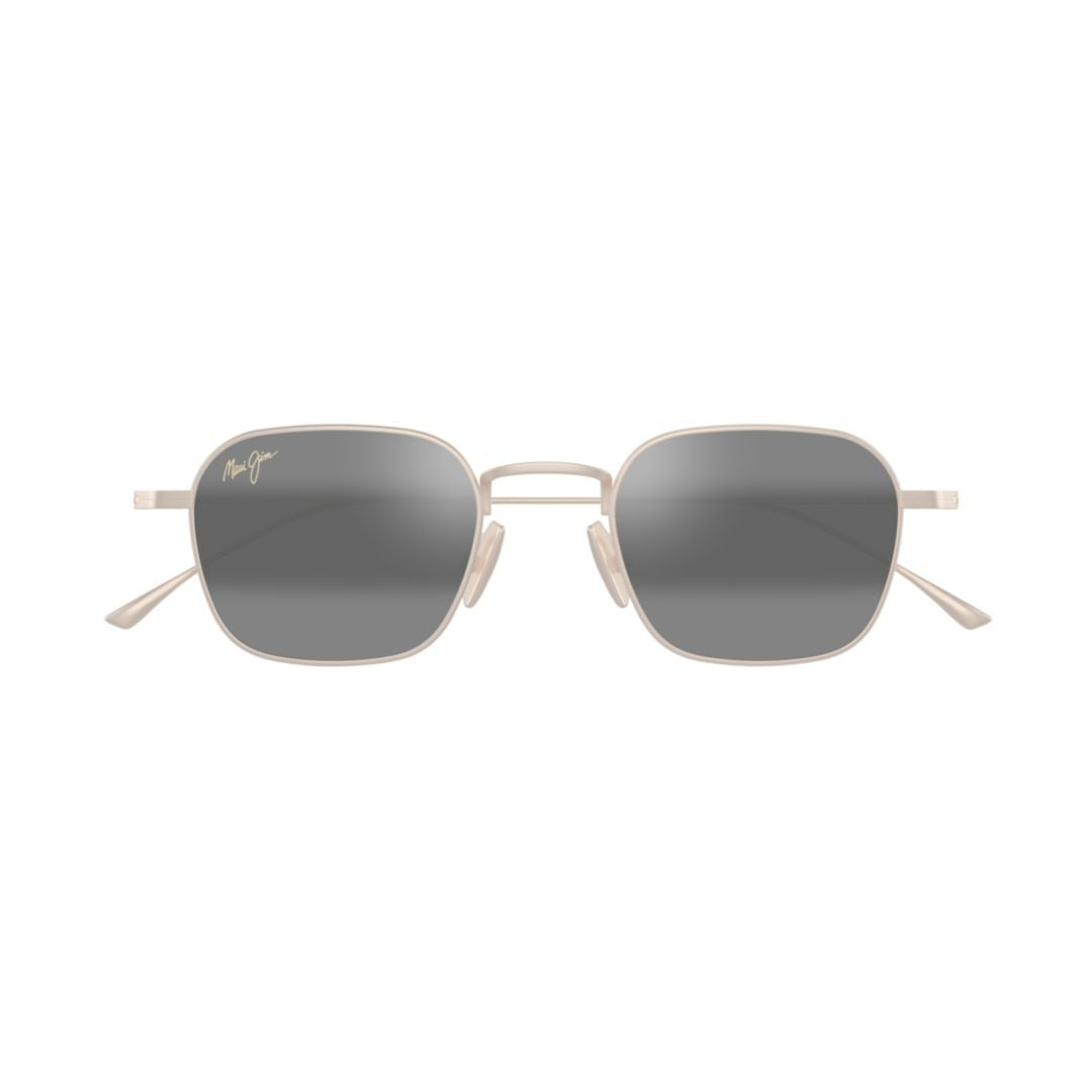 Maui Jim Mekala Rectangular Metal Frame Sunglasses With Matte Finish