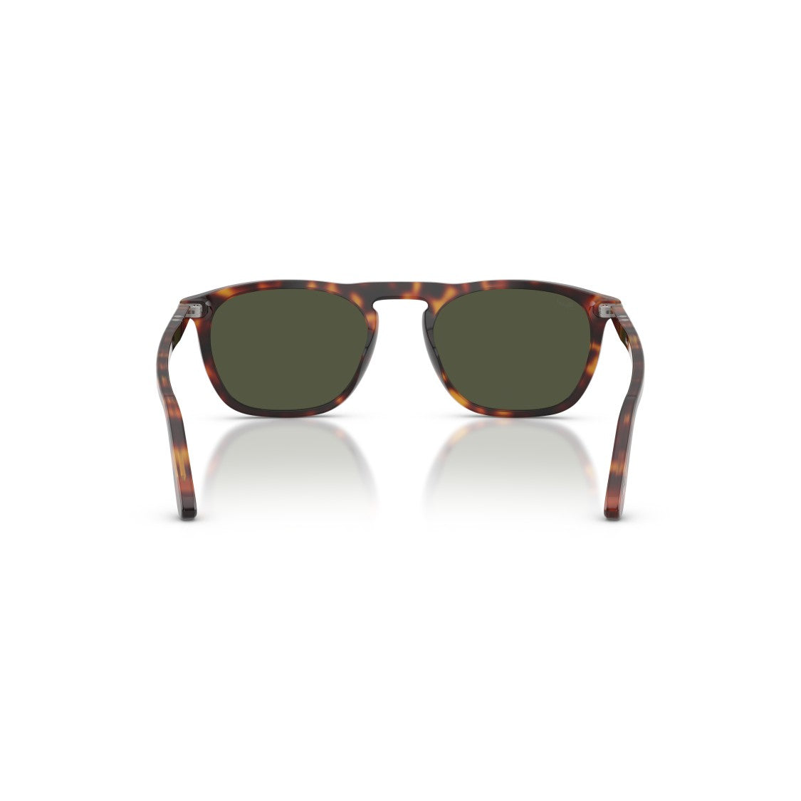 Persol 0Po3391s Square Frame Tortoiseshell Acetate Sunglasses With Green Lenses