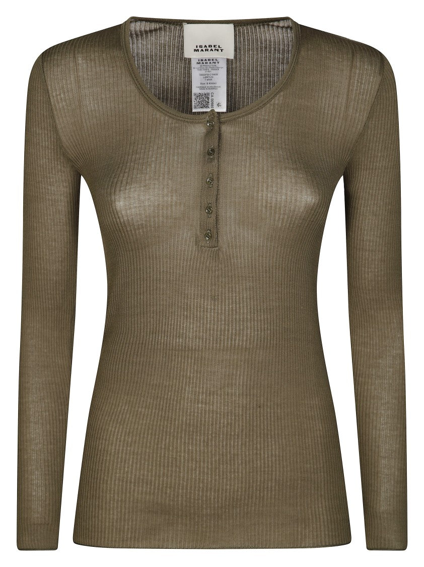 Isabel Marant Étoile Fitted Long-Sleeved Ribbed Knit Top