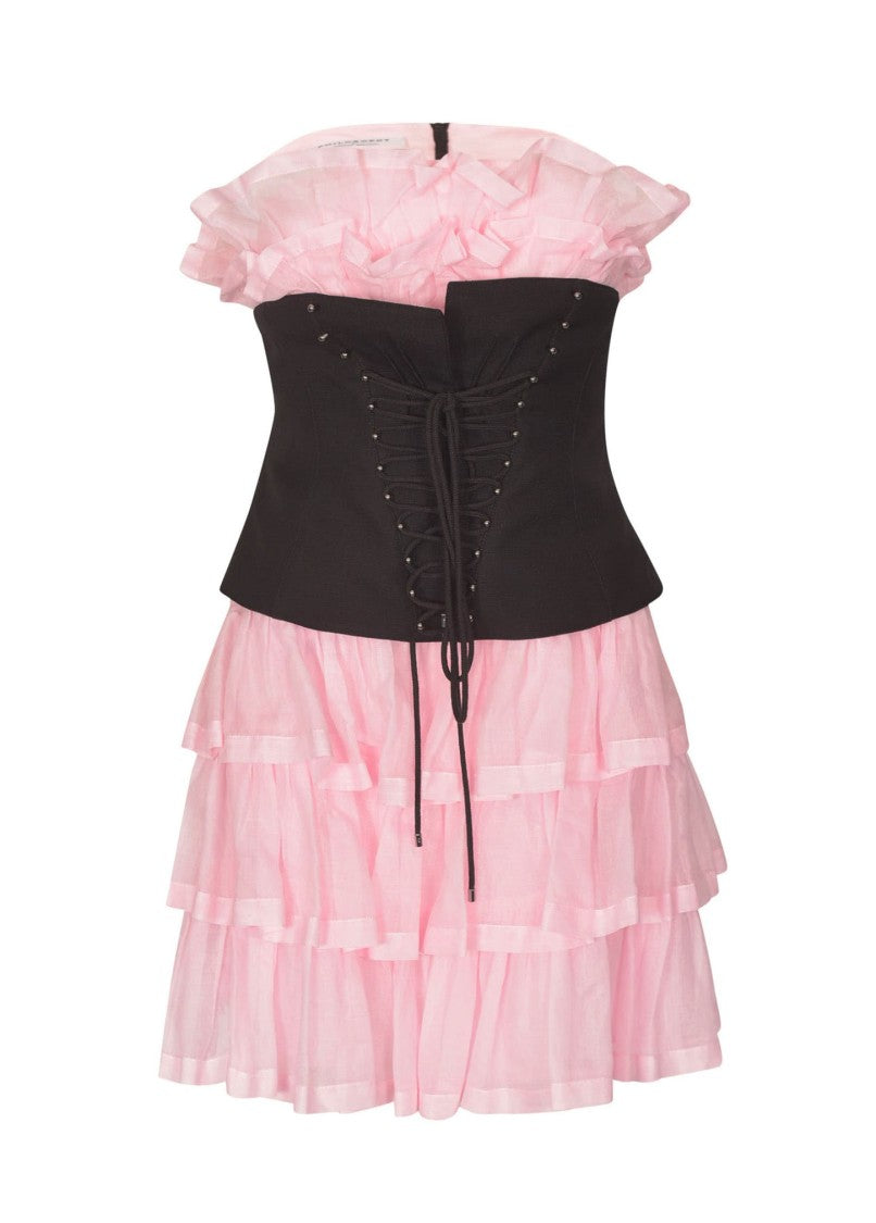 Philosophy Di Lorenzo Serafini Strapless Tiered Mini Dress