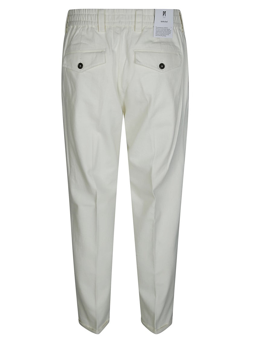 Pt01 Tailored White Stretch Denim Pants