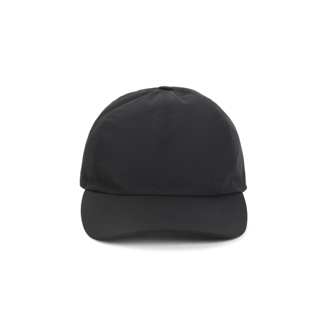 Canali Tonal Logo Black Polyester Cap
