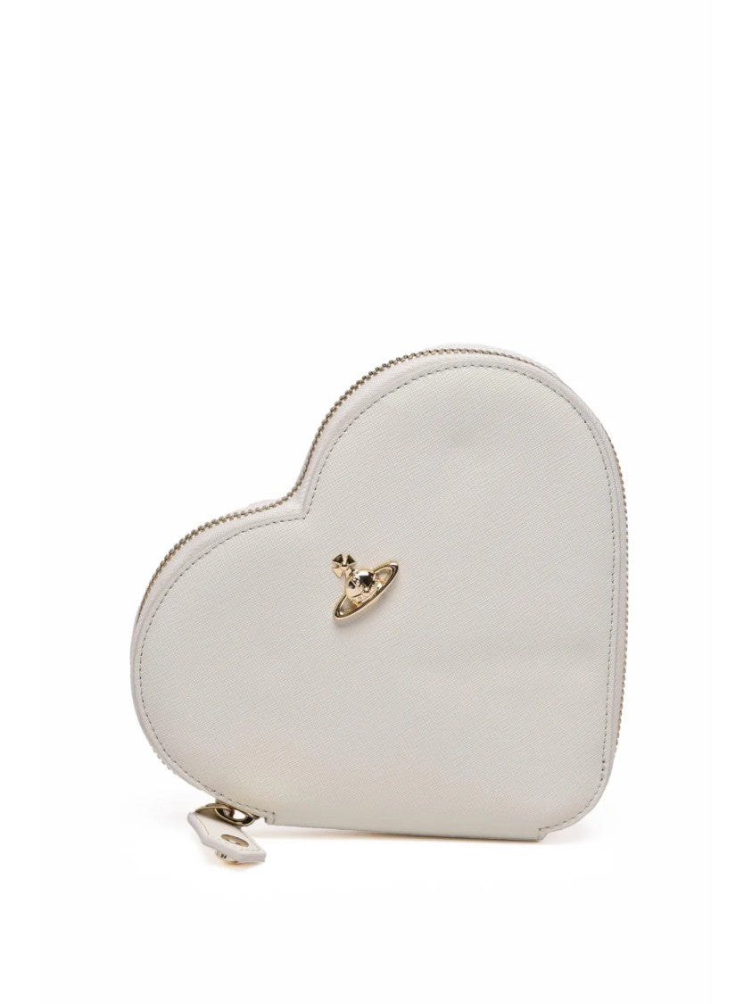 Vivienne Westwood White Leather Victoria Shoulder Bag