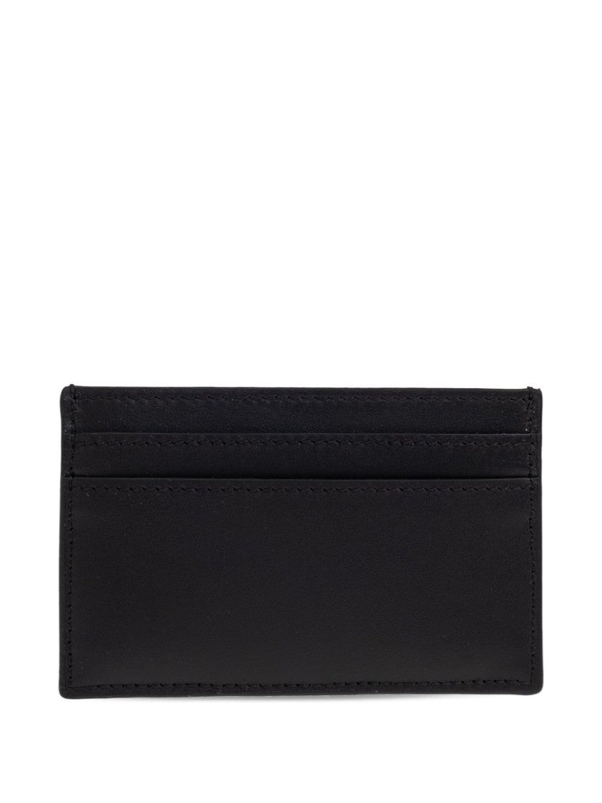 Alexander Mcqueen Rectangular Calfskin Leather Clutch With Contrasting Logo