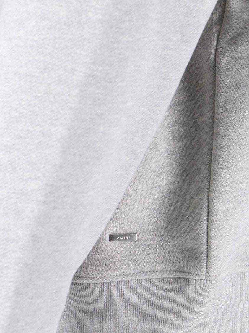 Amiri Core Logo Grey Hooded Cotton Sweatshirt