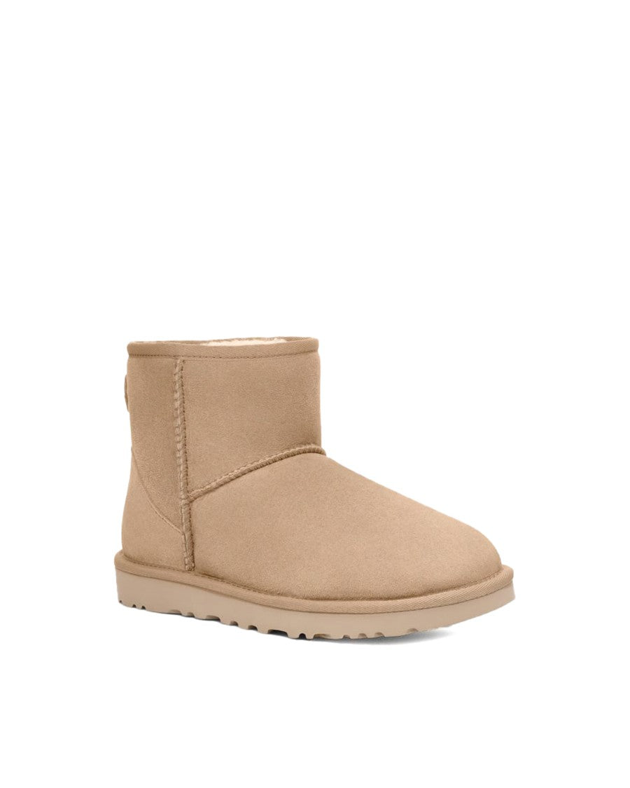Ugg Sand Classic Mini Ii Suede Shearling Boots