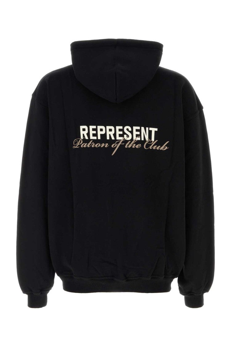 Represent Black Cotton Sweatshirt