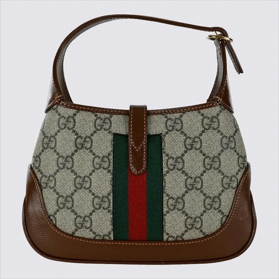 Gucci Canvas Mini Shoulder Bag With Signature Monogram