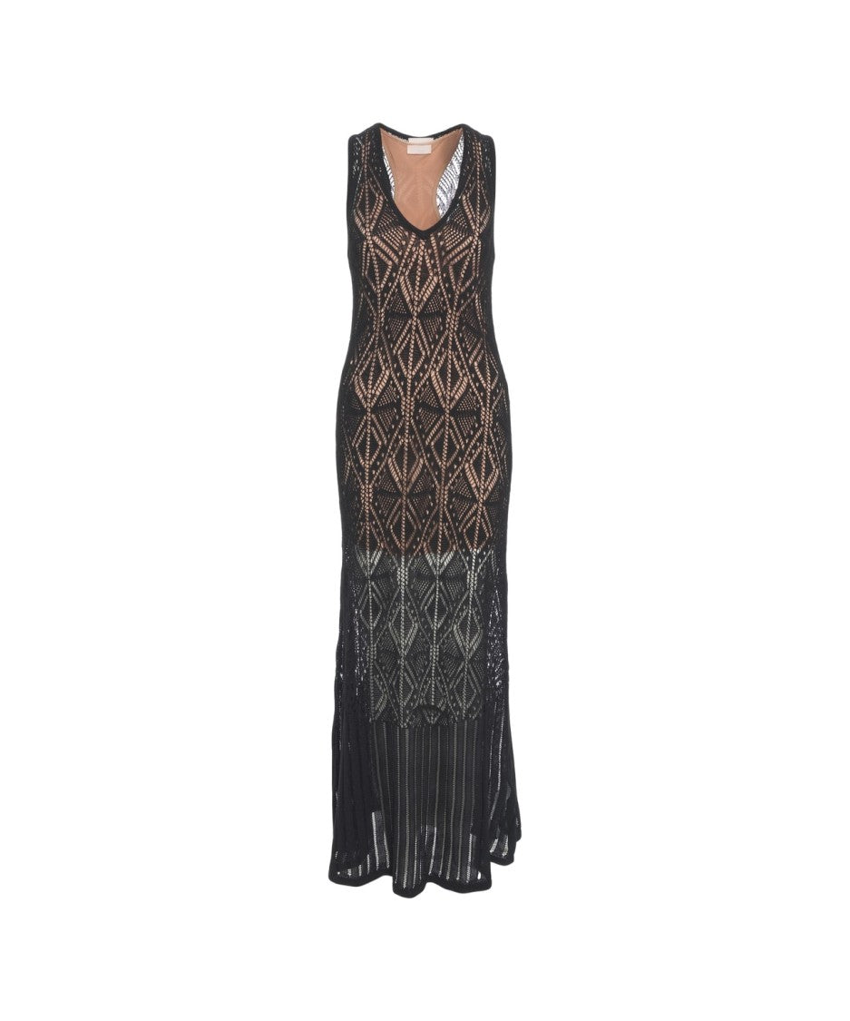 Liu Jo Lace Crochet Maxi Dress