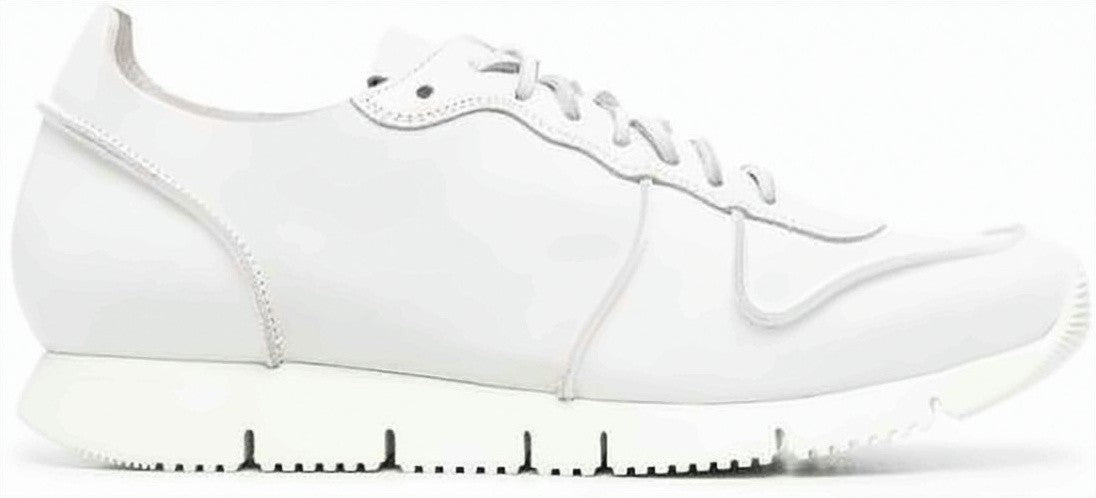 Buttero White Leather Sneakers With Elevated Vibram Sole