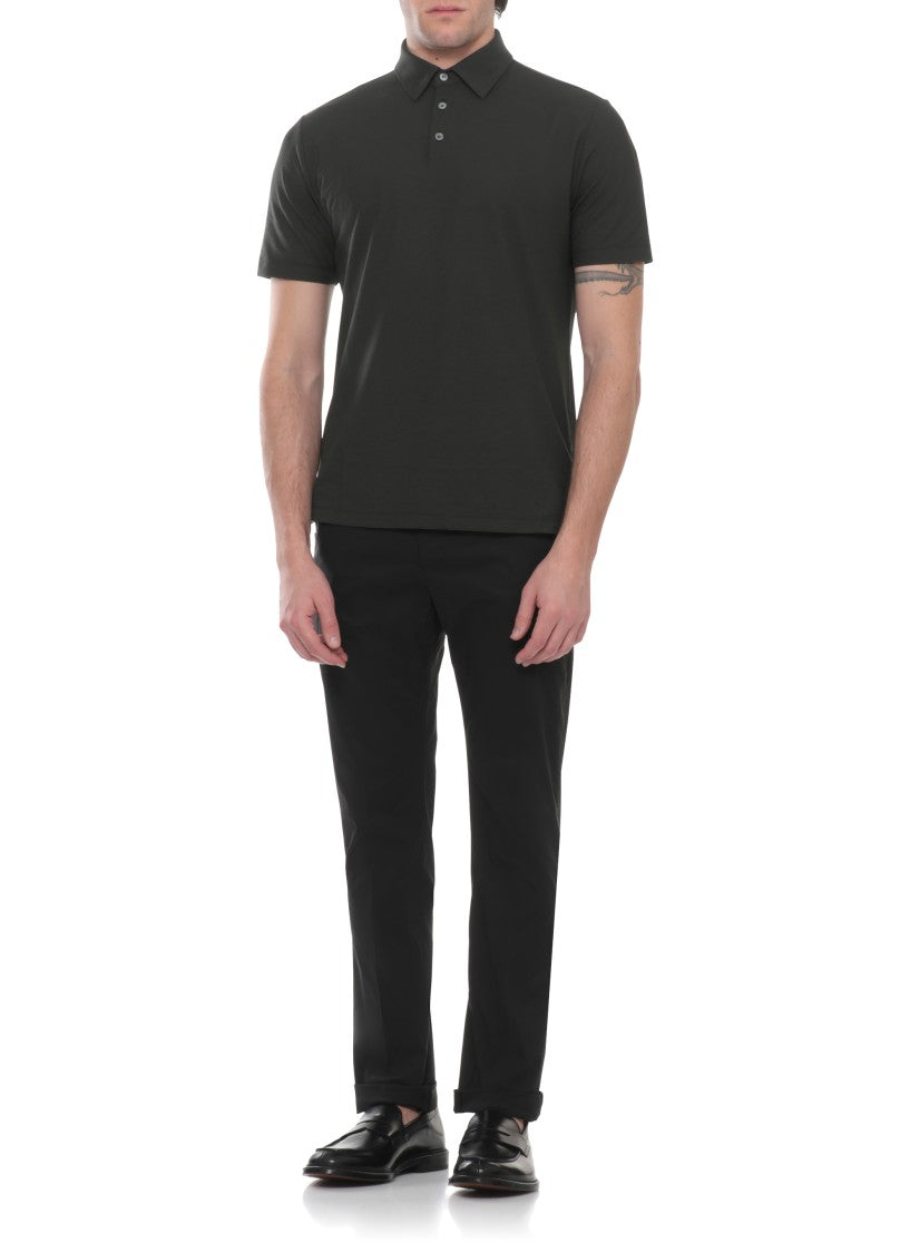 Zanone Green Cotton Polo Shirt