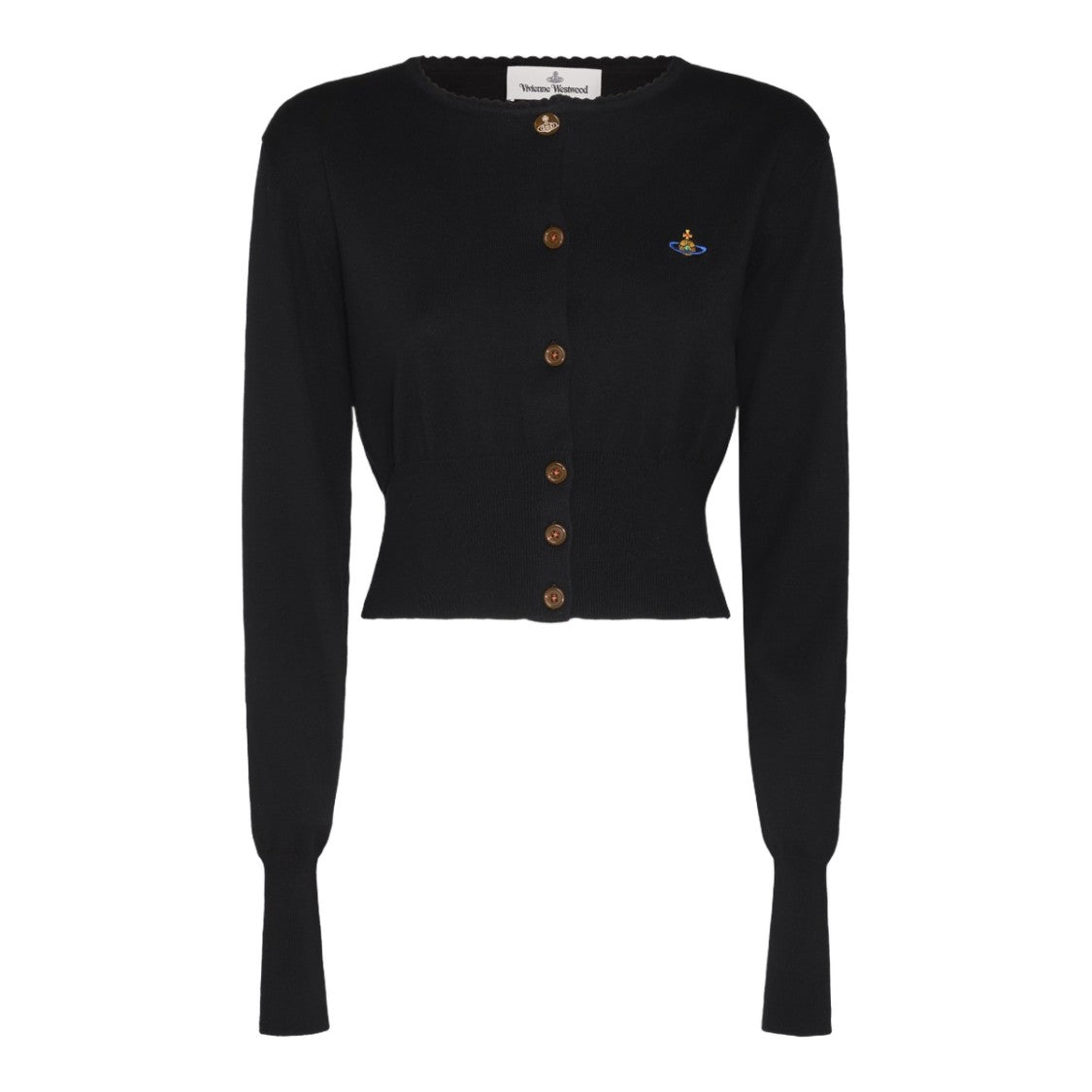 Vivienne Westwood Fitted Black Cardigan With Button-Down Front