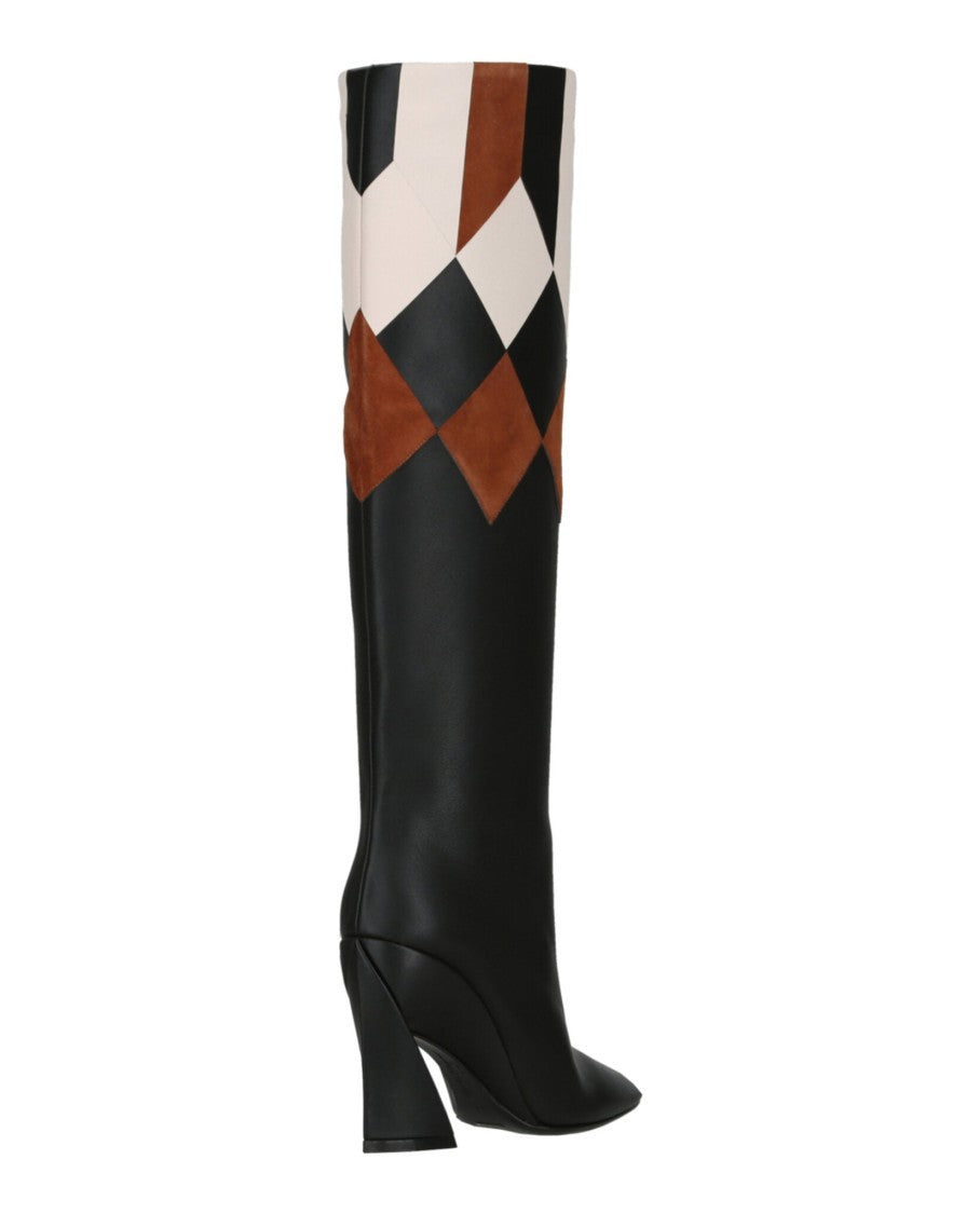 Ferragamo Antea Patchwork Boots