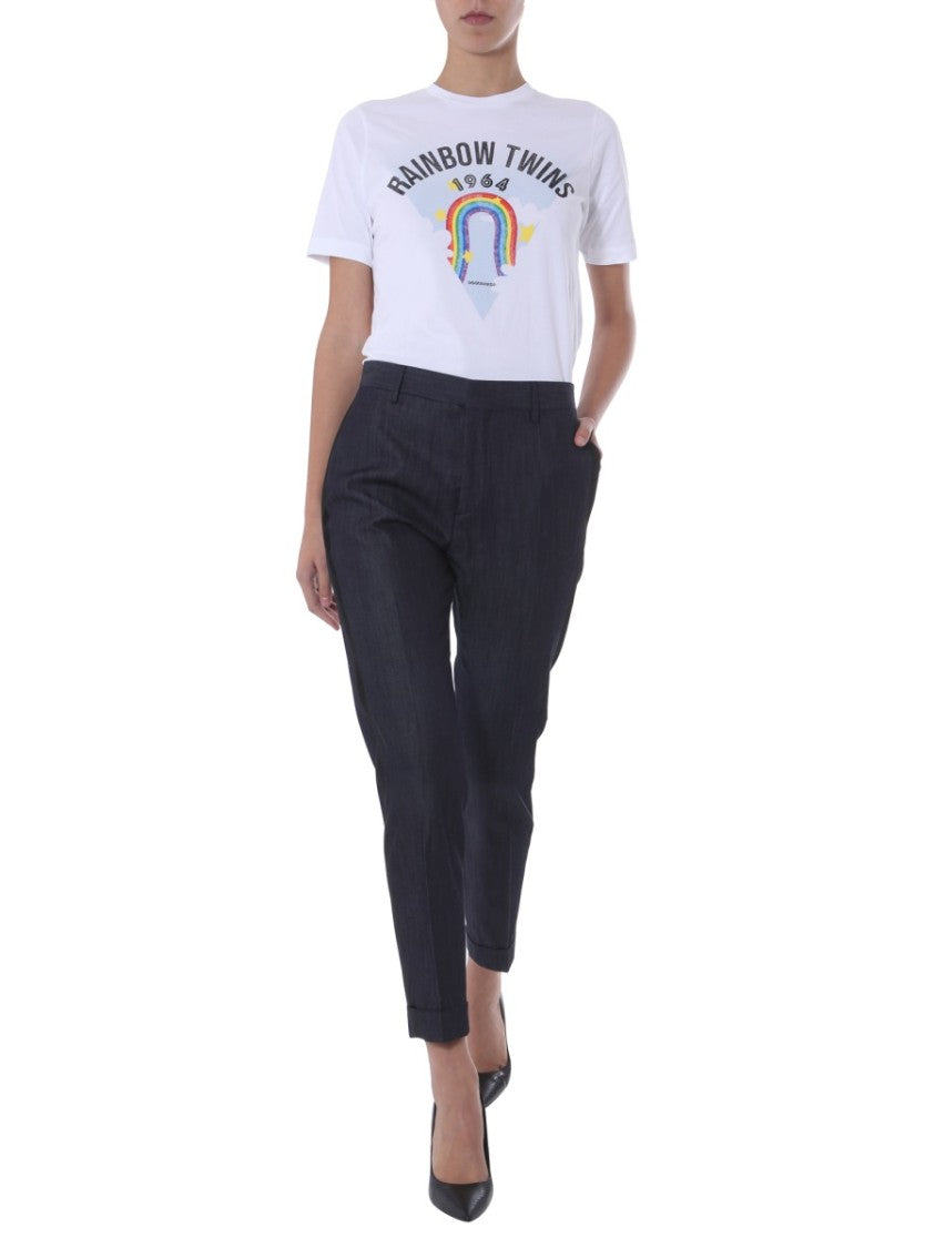 Dsquared2 Classic White Round Neck T-Shirt