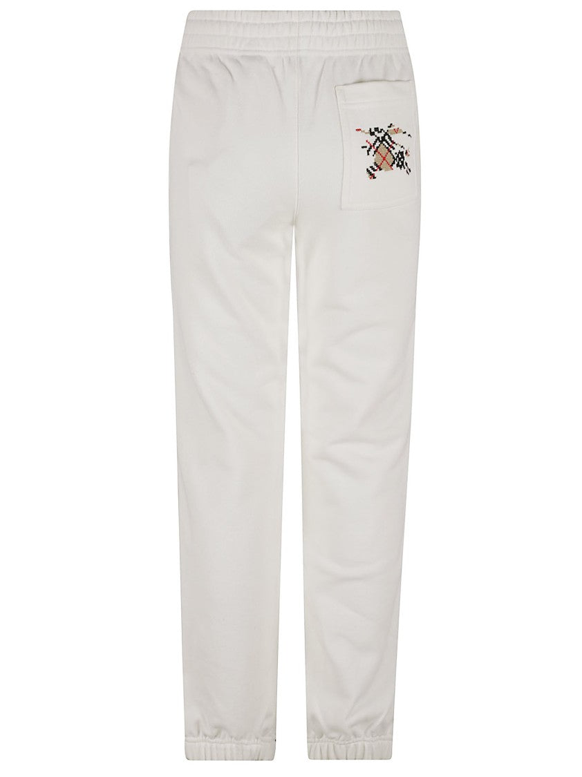 Burberry Refined White Cotton Sweatpants