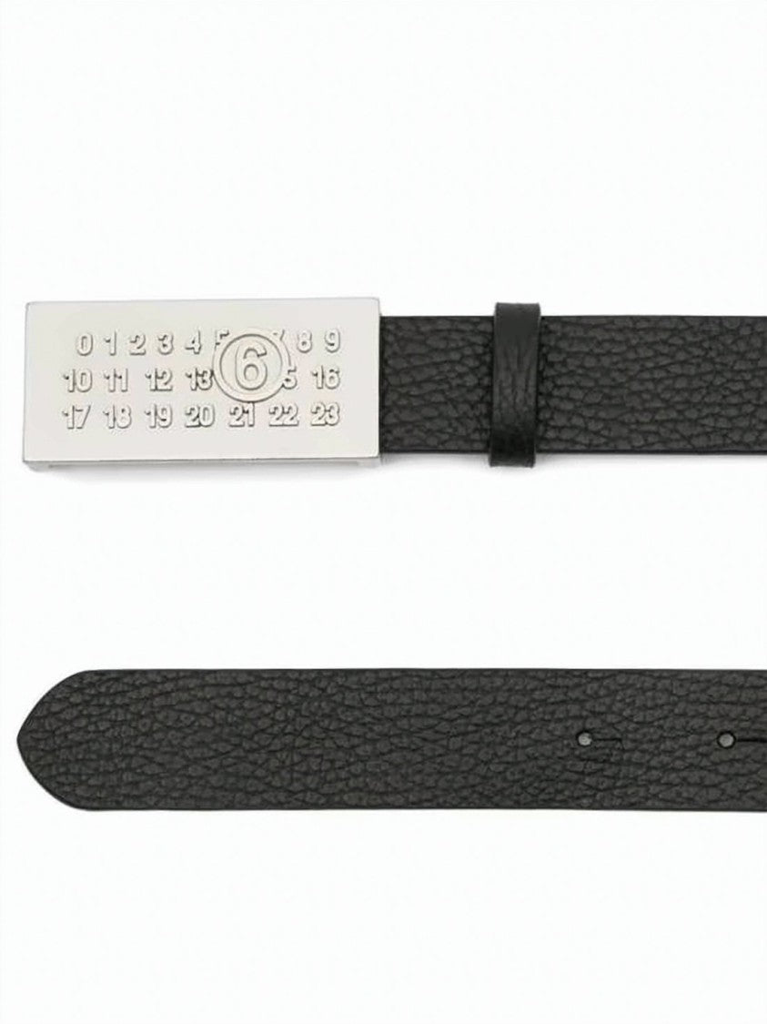 Mm6 By Maison Margiela Textured Calfskin Belt