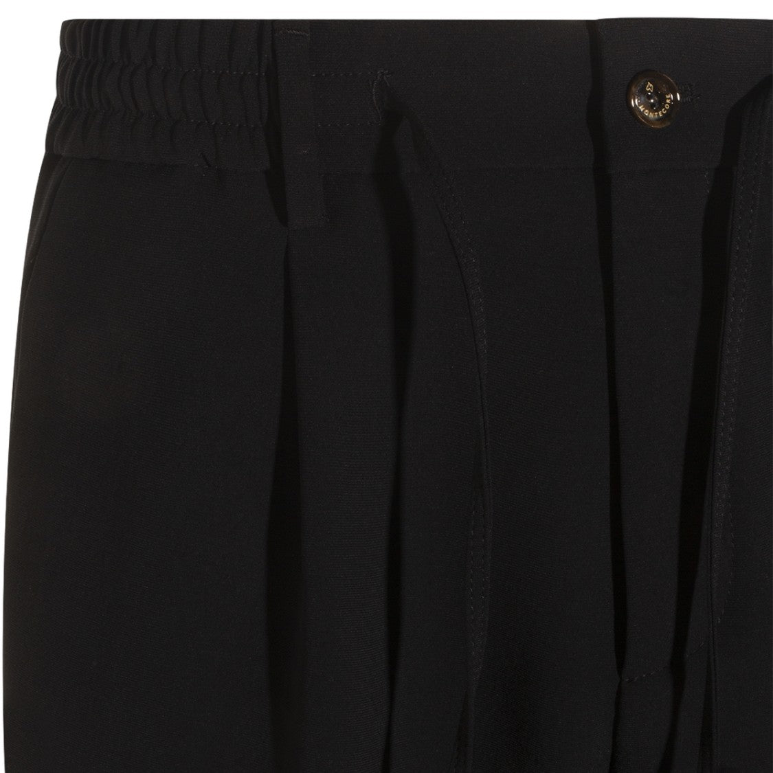 Montecore Tailored Black Trousers With Adjustable Waistband