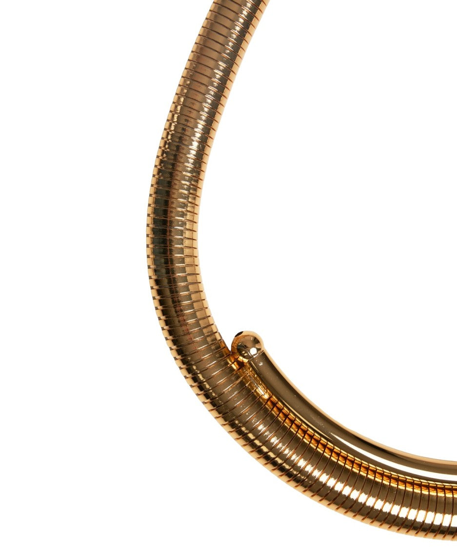 Radà Textured Gold Necklace With Logo Pendant