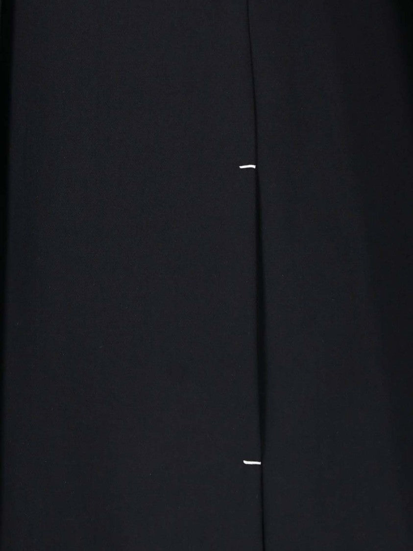 Jil Sander Black Single-Breasted Virgin Wool Coat