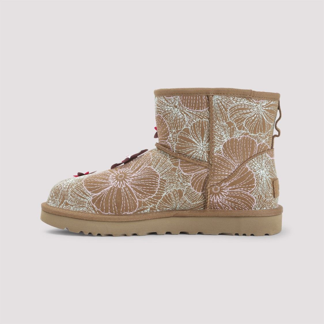 Ugg Playful Floral Ankle Boots With 3D Appliqués