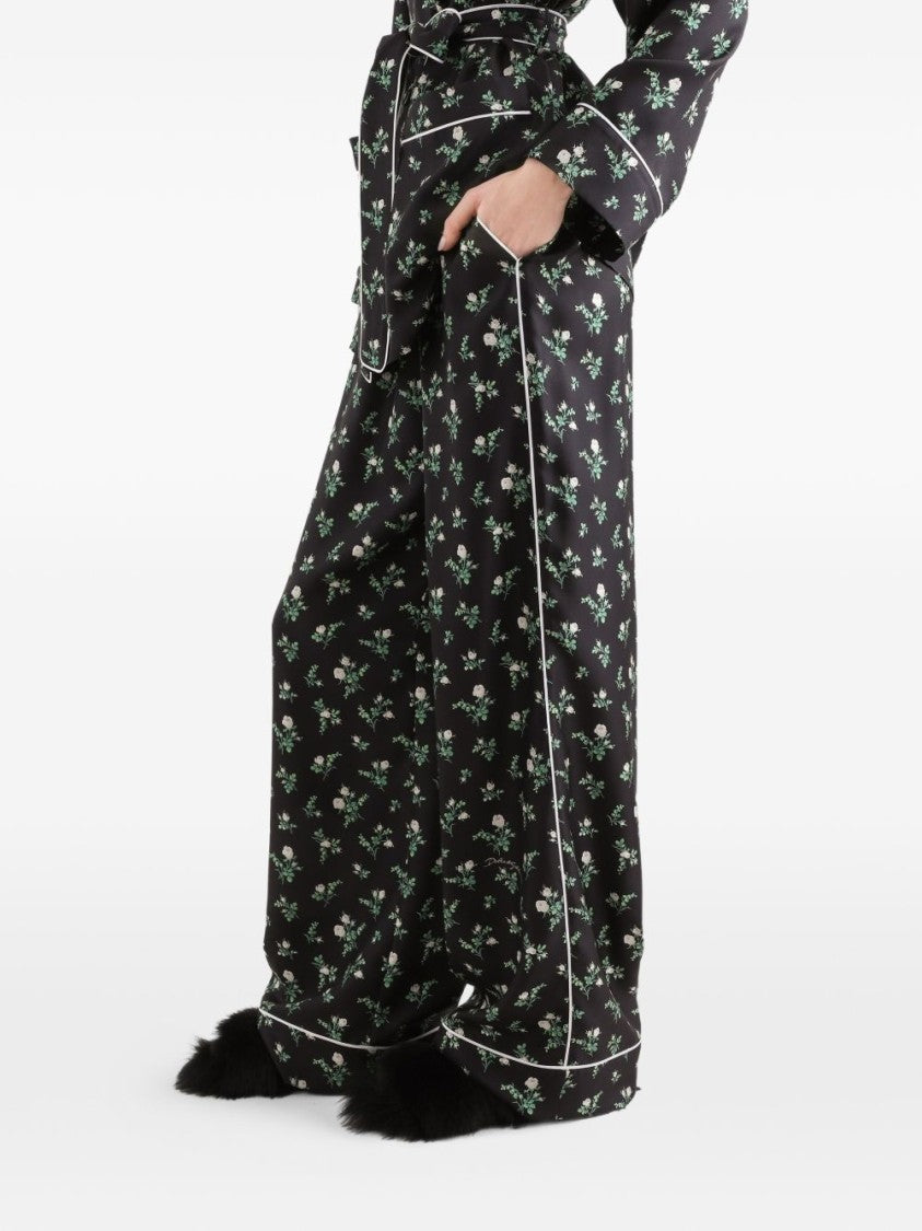 Dolce & Gabbana Wide-Leg Twill Drawstring Pants