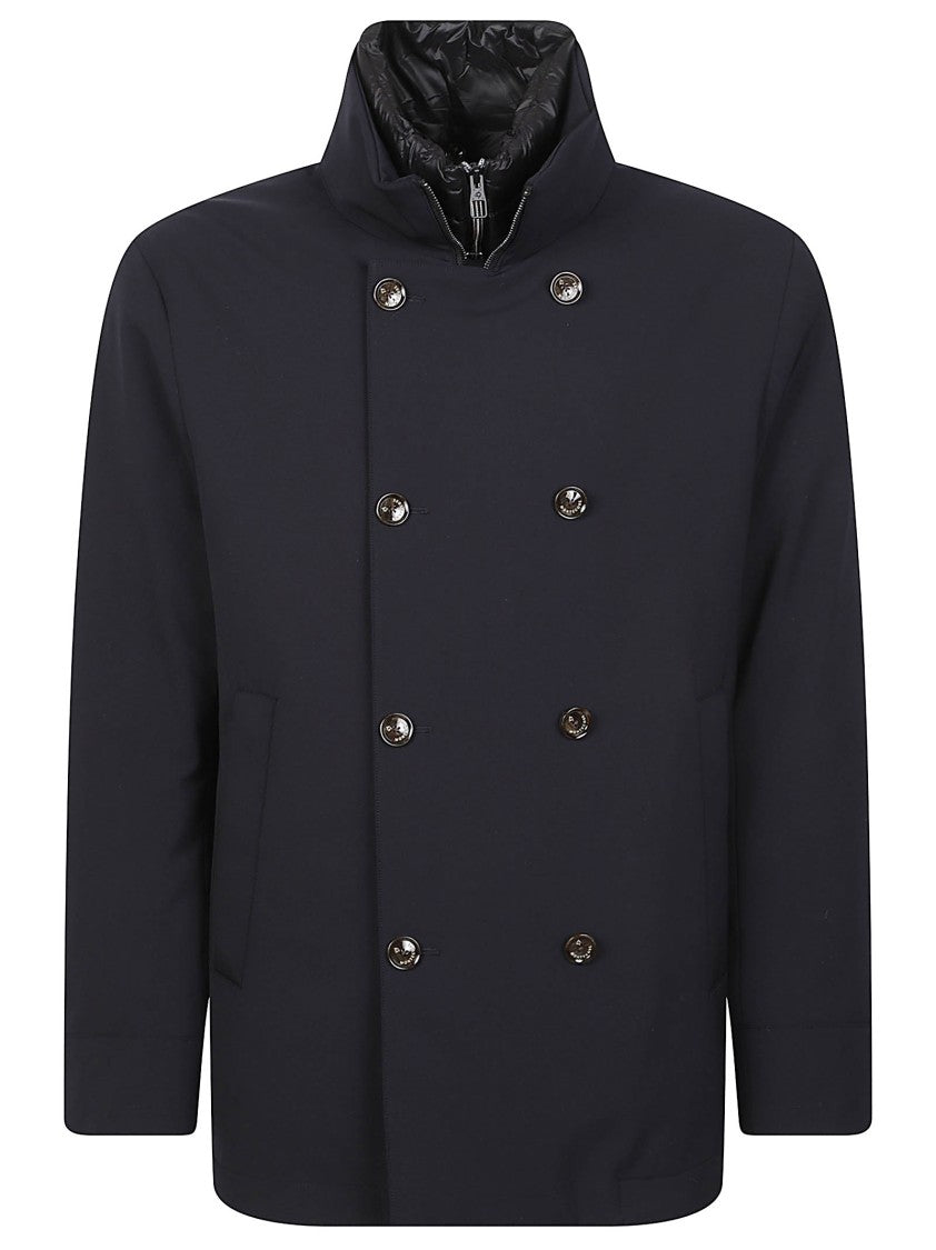 Montecore Double-Breasted Metallic Accent Down Jacket