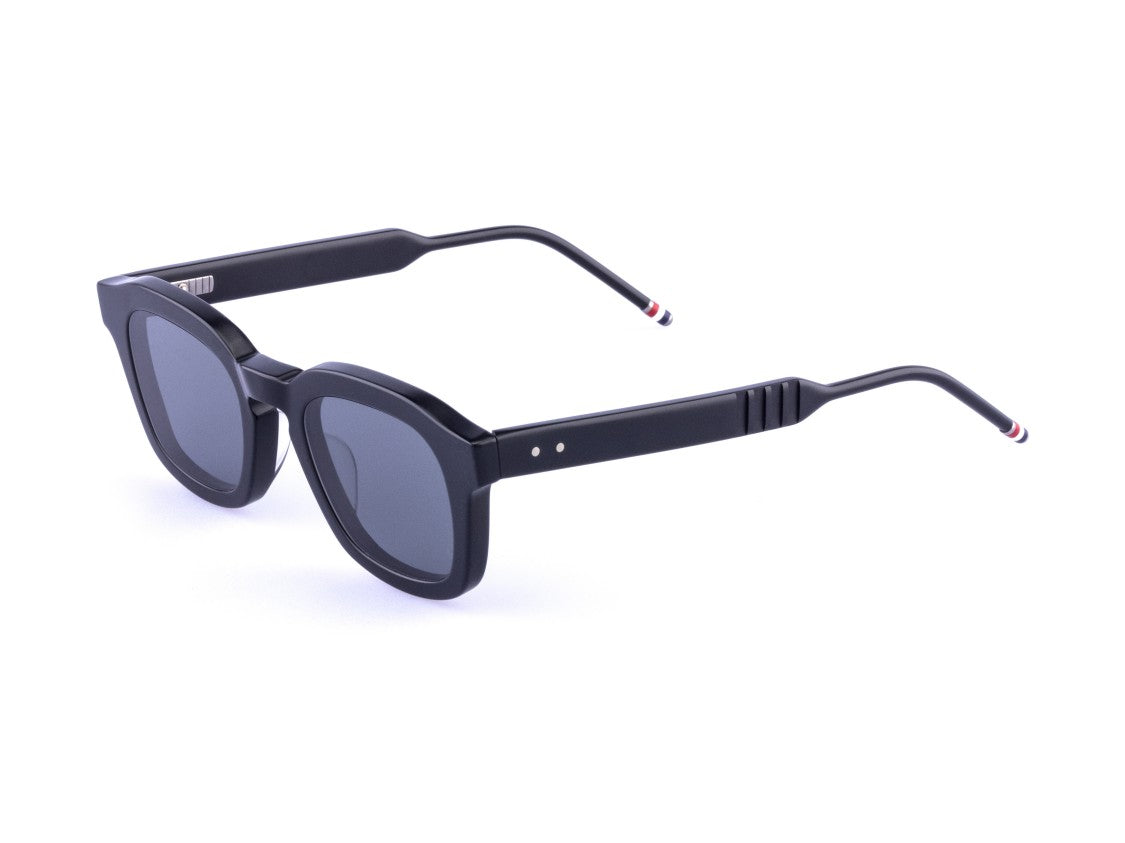 Thom Browne Ues412a Striped-Temple Bold Square Acetate Sunglasses