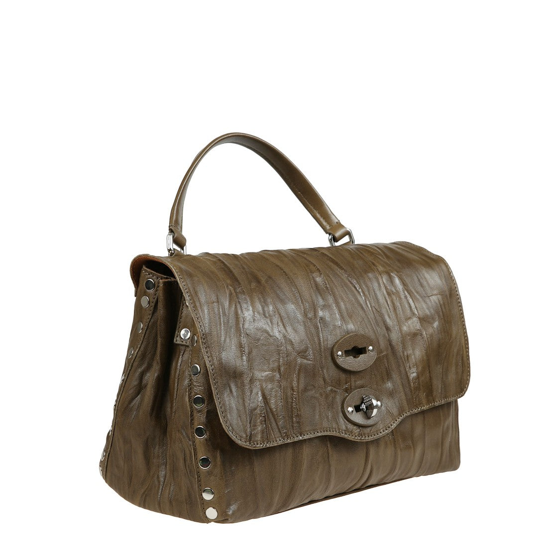 Zanellato Structured Pleated Handbag With Adjustable Strap