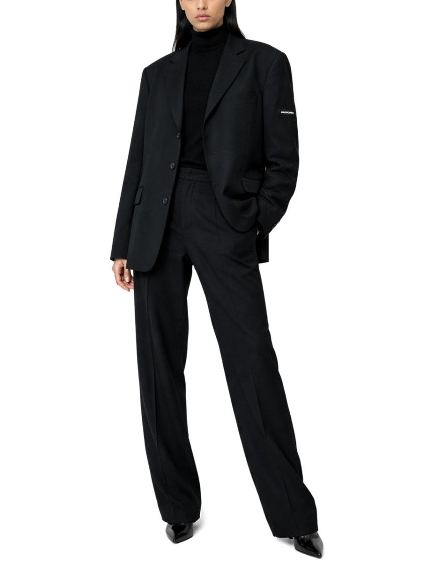 Balenciaga Wide-Leg Tuxedo Pants With Side Stripes And High Waist