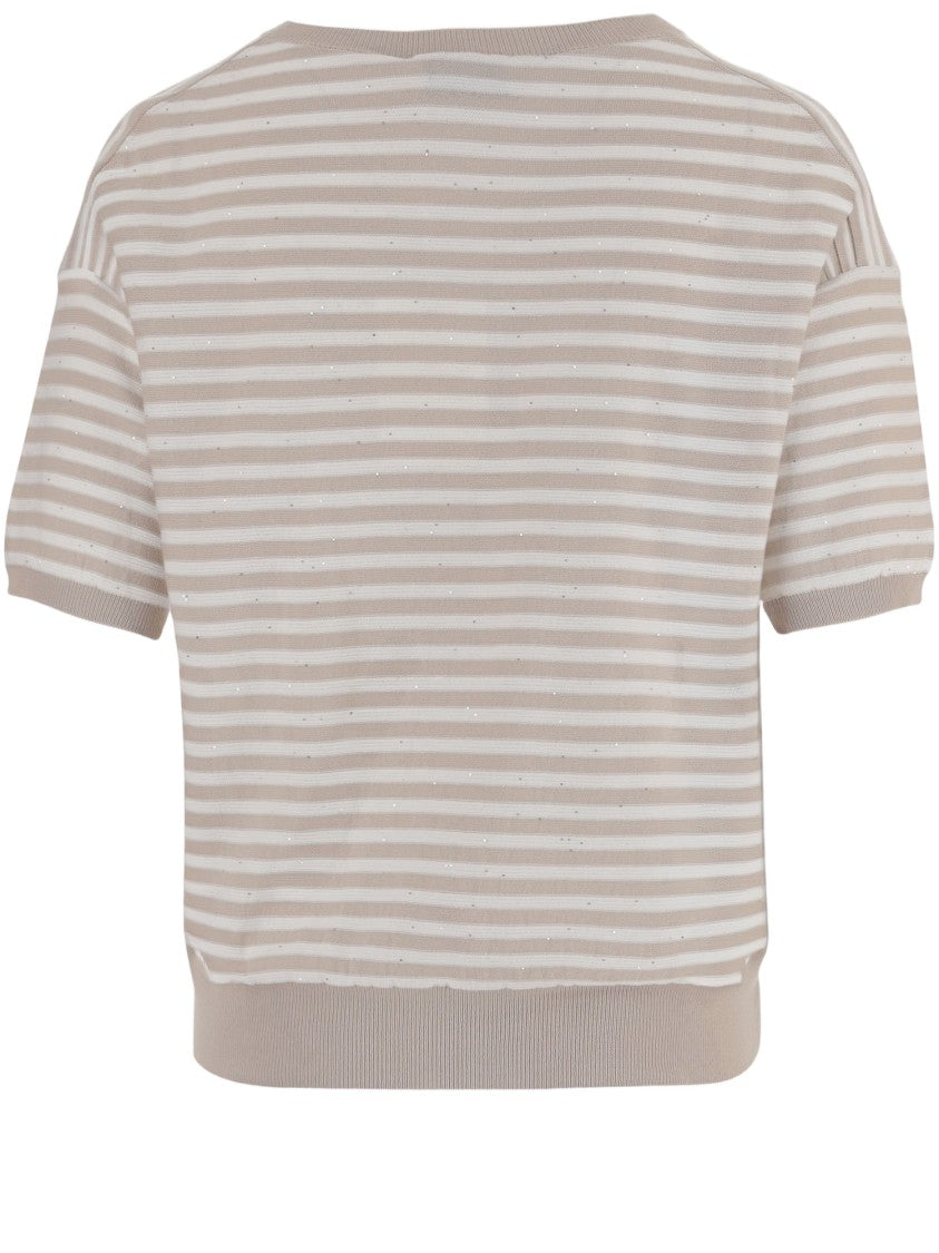 Bruno Manetti Striped Cotton Sweater