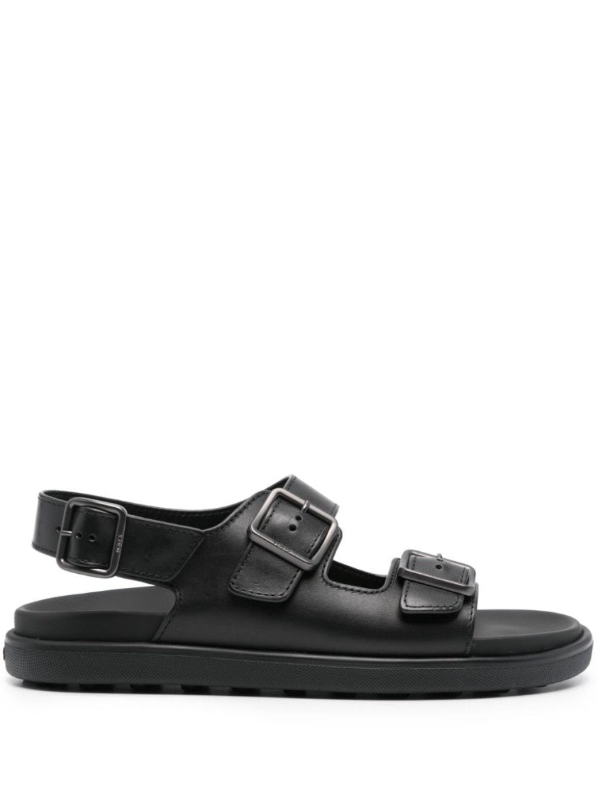 Tod's Open Black Leather Sandals