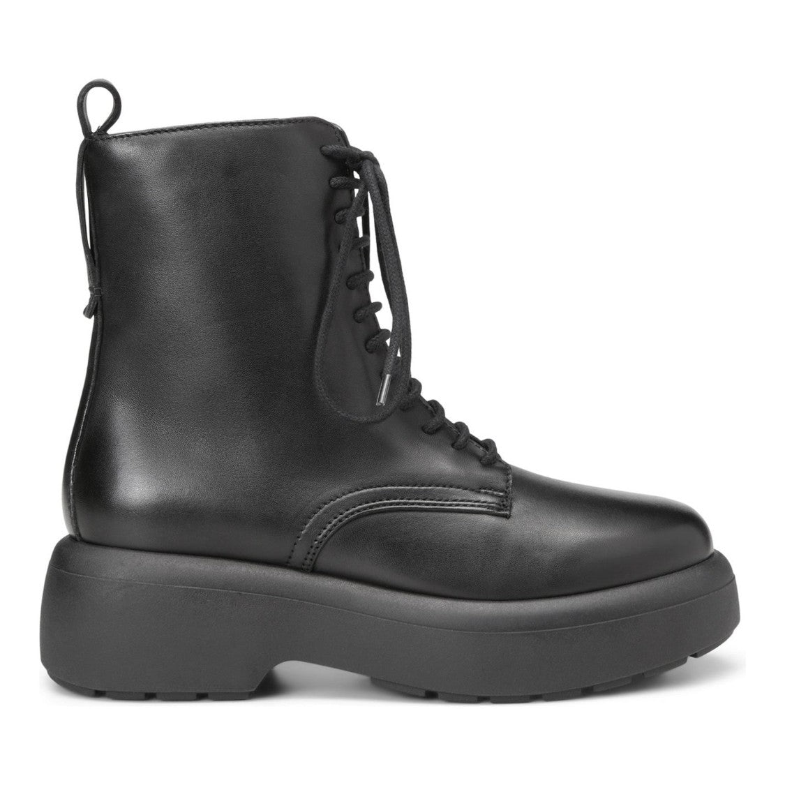 Marc O'polo Black Hayla 2A Leather Platform Lace-Up Boots