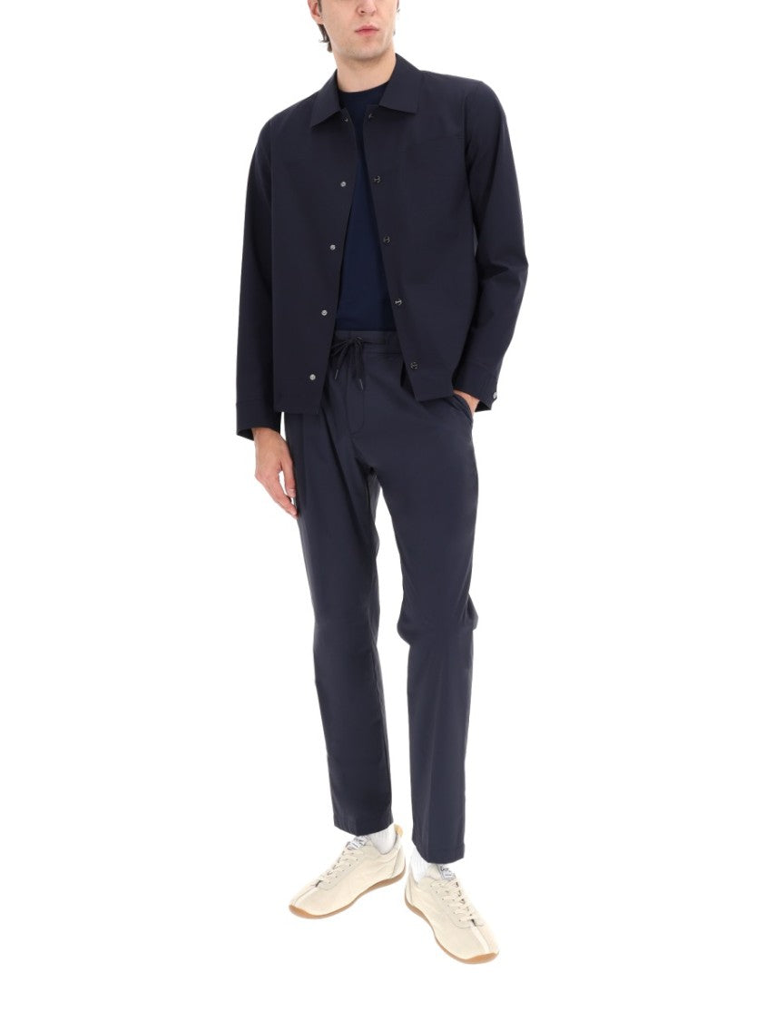 Herno Straight Leg Elastic Drawstring Smooth Pants Trousers